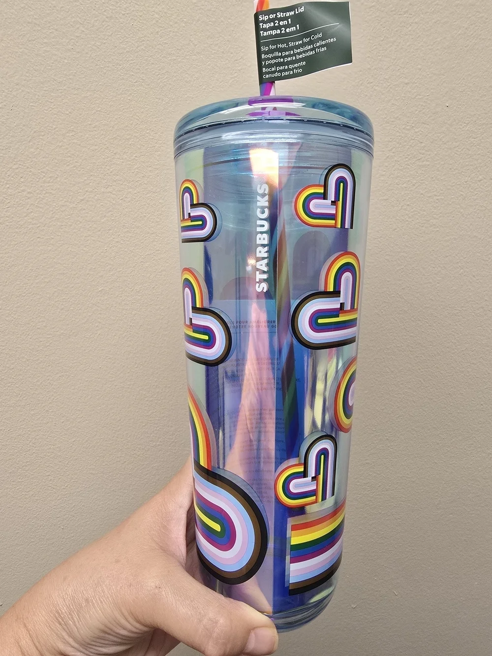 NWT Starbucks 2026 LATAM PRIDE Rainbow Heart 